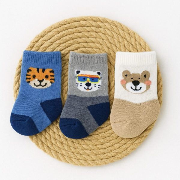 Kit 3 Pares Meia Bebê Recem Nascido - Tigre Charmoso