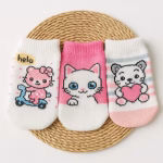Kit 3 Pares Meia Bebê Recem Nascido - Gatinha