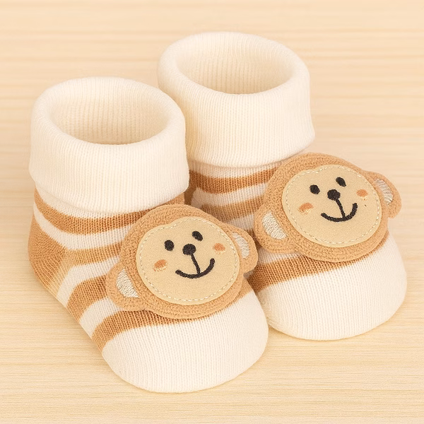 Kit Meia Bebê com Bichinho – Macaquinho