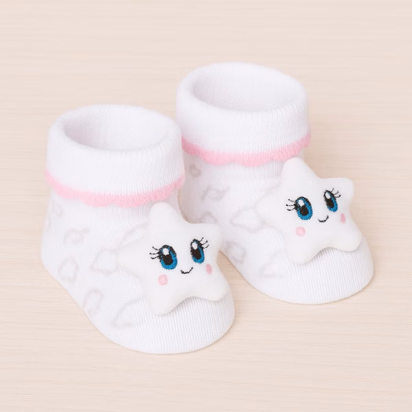 Kit Meia Bebê com Bichinho – Estrelinha