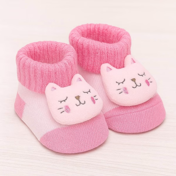 Kit Meia Bebê com Bichinho – Gatinha