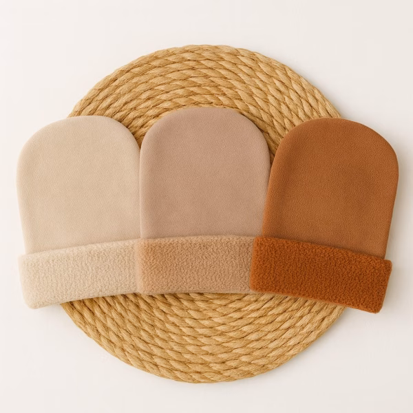Kit 3 Pares Touca Atoalhada Para Bebê Recem Nascido - Neutro