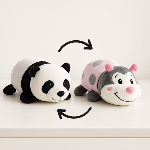 Bichinho de Pelúcia Flip 2 em 1- Virou e Mudou!