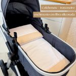 Colchonete com travesseiro para carrinho moisés de bebê - linho