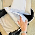 Colchonete com travesseiro para carrinho moisés de bebê - linho 4