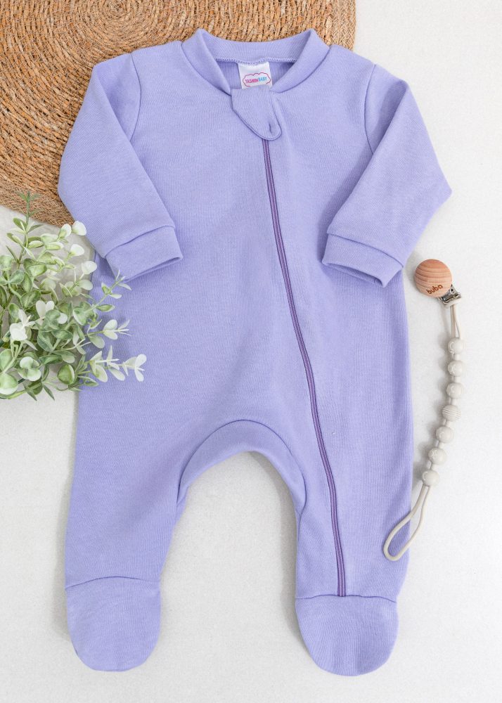 Macacão Bebê Suedine - Lilás
