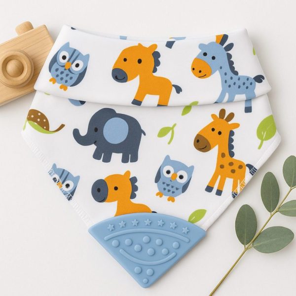 Bandana com Mordedor - Safari Azul