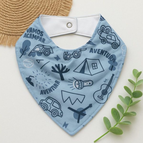 Bandana Impermeável para Bebê - Acampamento