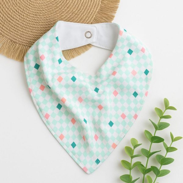 Bandana Impermeável para Bebê - Quadradinhos