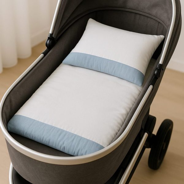 Colchonete para Carrinho com Travesseiro Premium - Azul