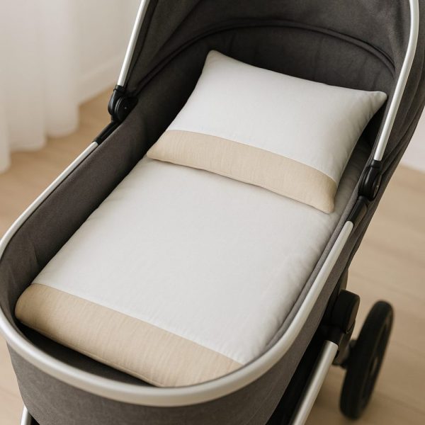 Colchonete para Carrinho com Travesseiro Premium - Linho