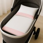 colchonete para carrinho bebê com travesseiro - rosa