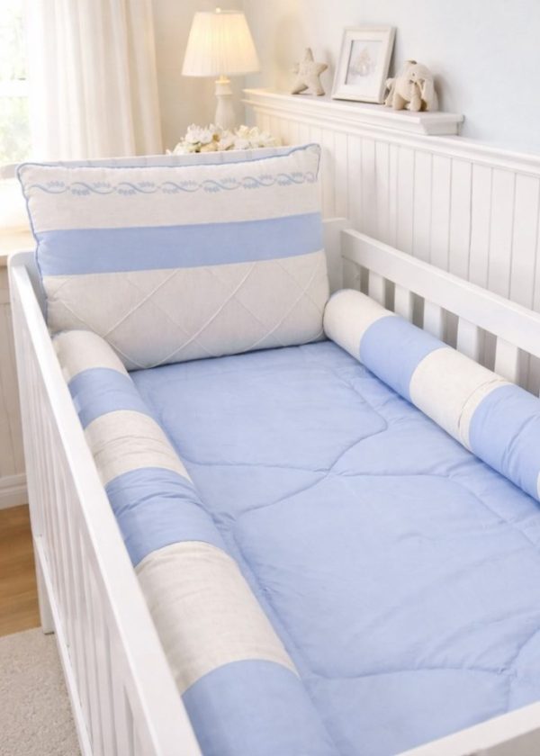 Kit Berço Luxo Padrão Americano - Azul