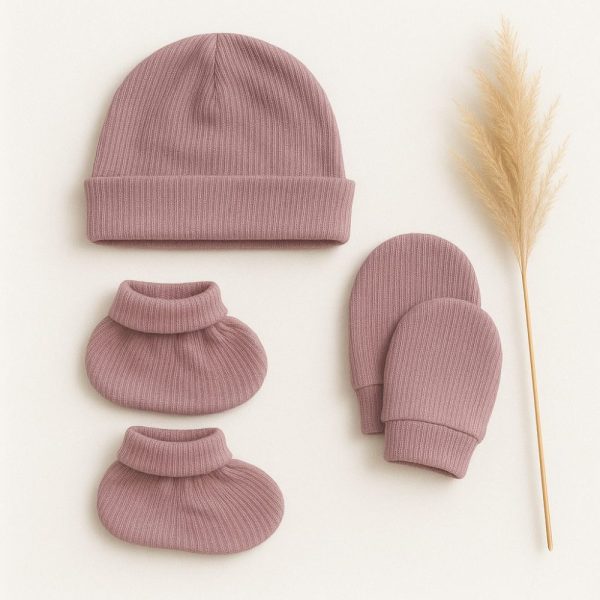 Kit Maternidade Bebê Canelado 100% Algodão – Lilás