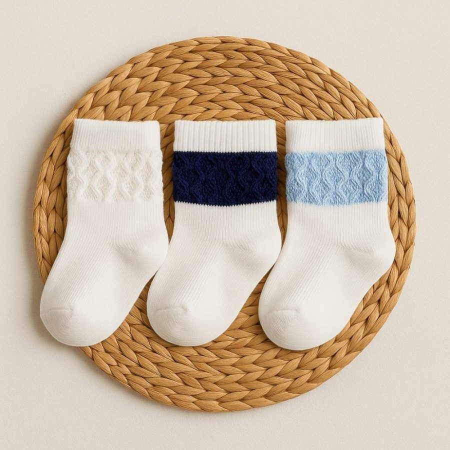 kit meia bebê 3 unidades azul (1)