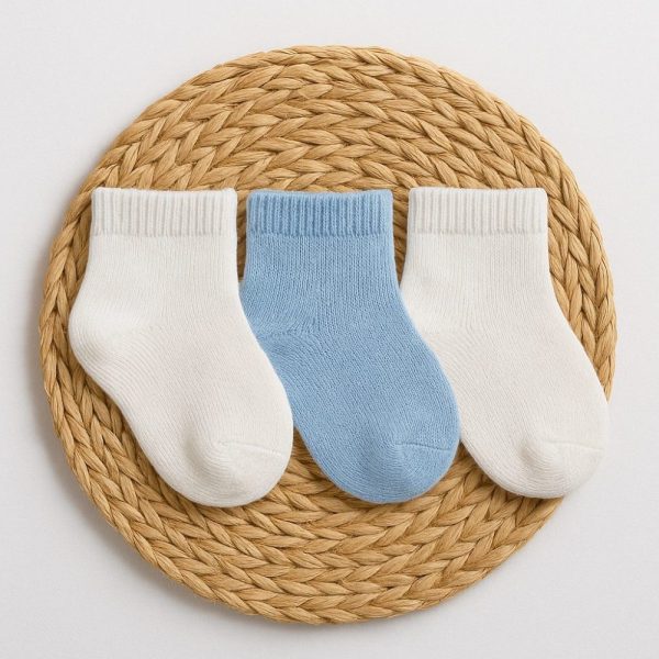 Kit 3 Pares Meia Bebê Azul - Winston