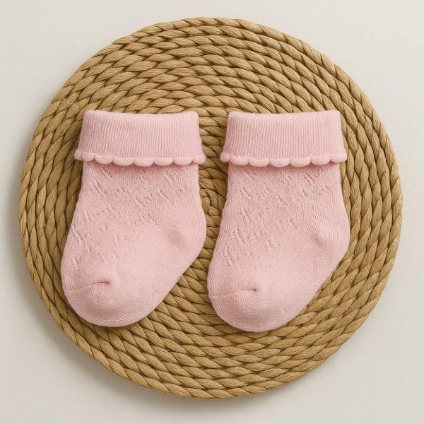 Kit Meia Bebê Recém -Nascido Delicada - Rosa