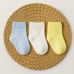 Kit 3 Pares Meia Fina Bebê Recem Nascido - Menino