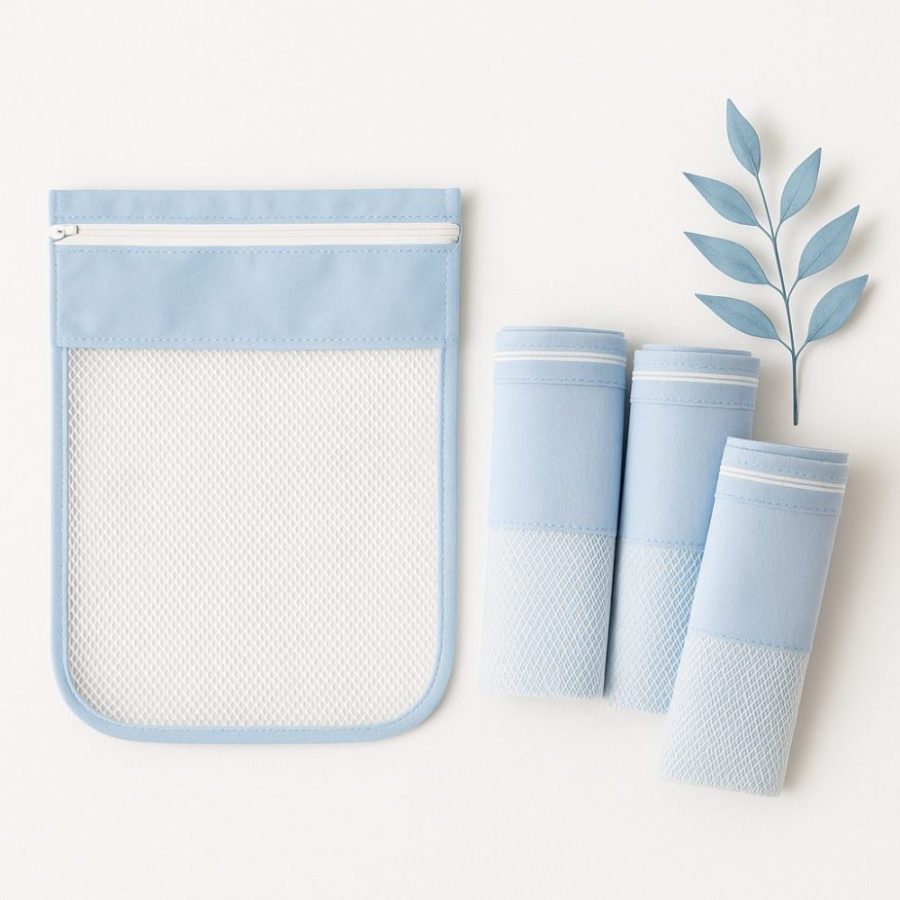 kit organizador maternidade - 4 organizadores azul