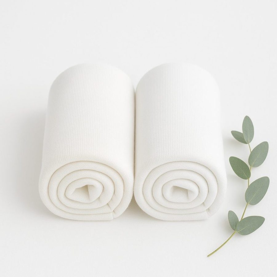 lençol de malha com elastico para berço bebê - branco