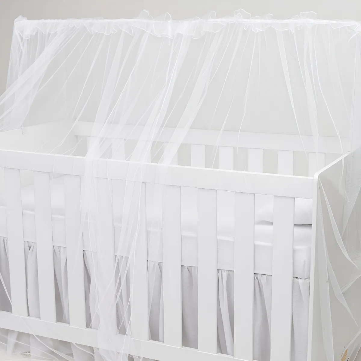 mosquiteiro para berço padrão americano de tule branco proteção contra mosquitos