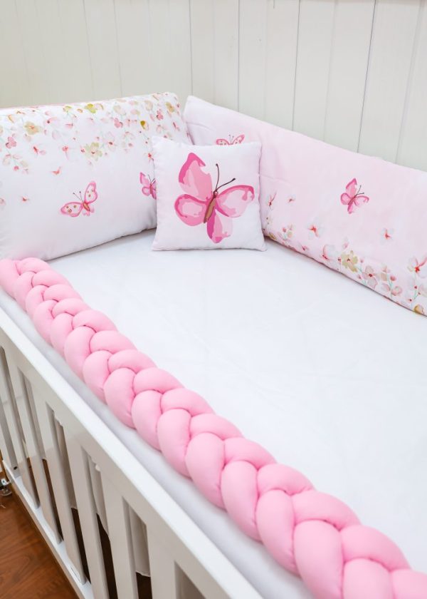 Kit Protetor de Berço 8 peças - Jardim Borboletas