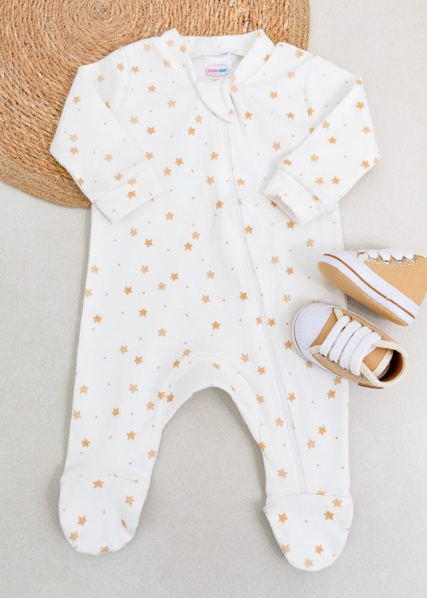 Macacão Bebê Suedine - Estrelas