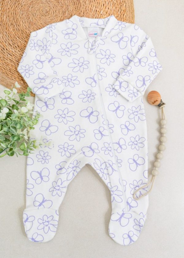 Macacão Bebê Suedine - Jardim Das Borboletas