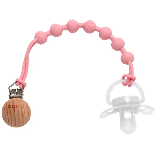 Prendedor De Chupeta Silicone Rosa - Buba