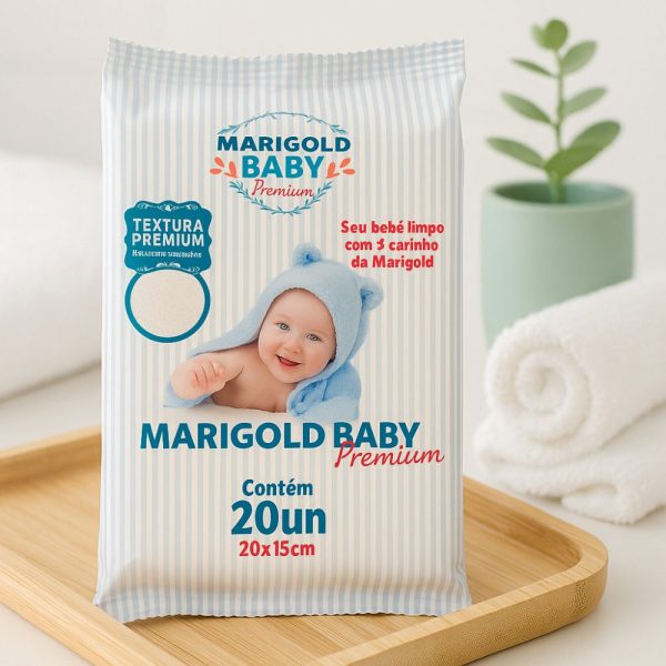 Lenço Umedecido Baby Premium com Aloe Vera – 20 Unidades