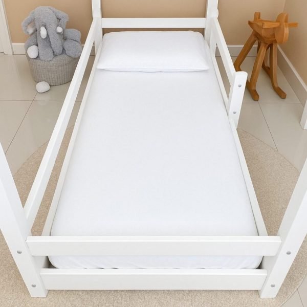 Lençol Mini Cama 100% Algodão com Elástico - Branco
