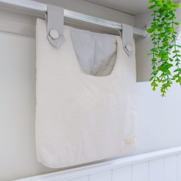 Organizador Porta Objetos para Berço e Varão – Linho Cinza