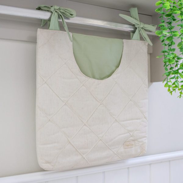 Organizador Porta Objetos para Berço e Varão – Matelassê Linho