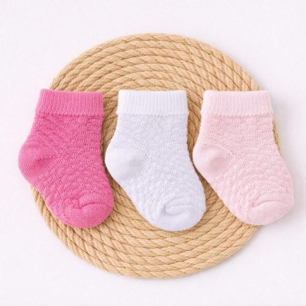 Kit de Meias RN para Bebê Menina em Algodão