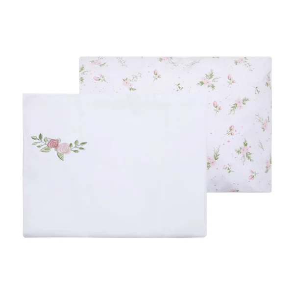 Kit de Fronha Mami Malha 100% Algodão - Floral