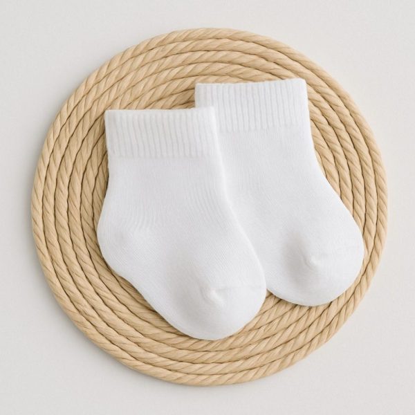 Meia Bebê Branco Costura Fina