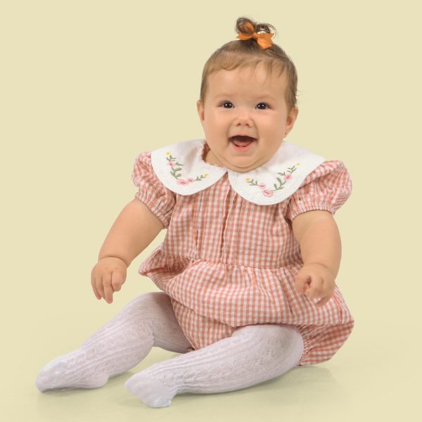 Meia Calça Bebê RN Rendilhada Branca