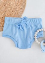 Tapa Fralda Bebê Canelado Azul