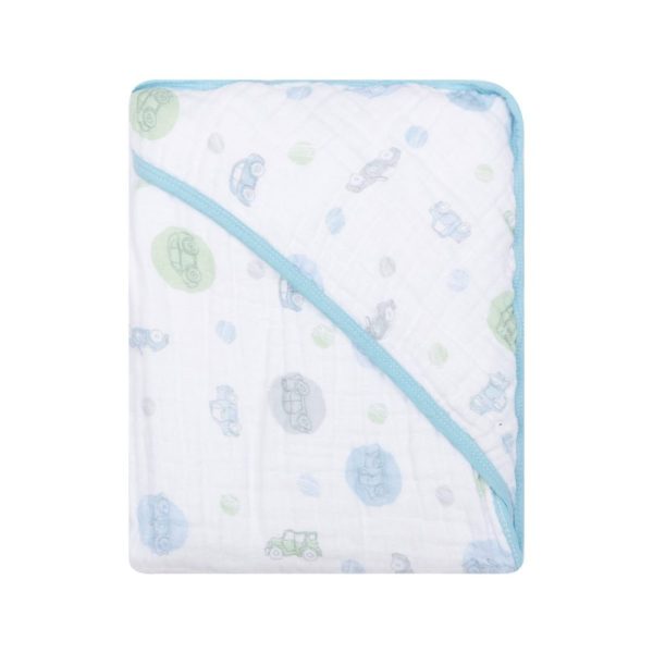 Toalha De Banho Soft Com Capuz Estampada - Corrida De Carros