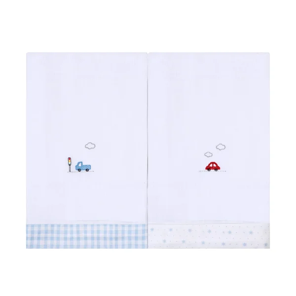 Toalha De Fralda Bordado Papi 1,10m x 70cm - Carros Coloridos