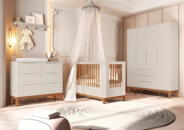 Jogo de Quarto Boom 4P Infantil Reller - Areia Fosco