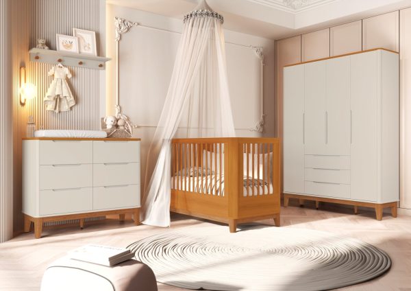 Jogo de Quarto Boom 4P Infantil Reller - Areia Fosco Com Savana