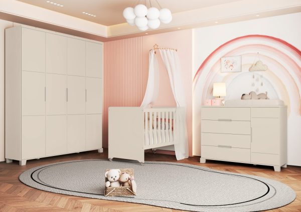 Jogo de Quarto Luna Max Infantil Reller - Areia Fosco