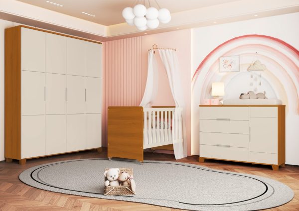 Jogo de Quarto Luna Max Infantil Reller - Areia Fosco Com Savana