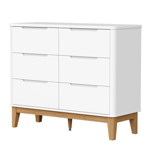 Cômoda Boom 6 Gavetas Reller - Branco Fosco