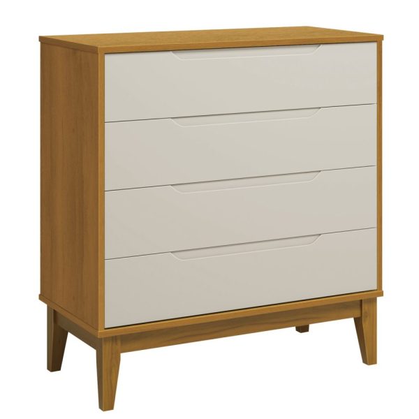 Cômoda Elfe Classic Gaveteiro Reller - Areia Fosco Com Savana