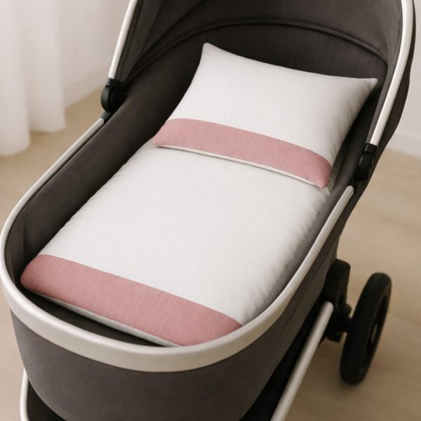Colchonete para Carrinho com Travesseiro Premium - Rose