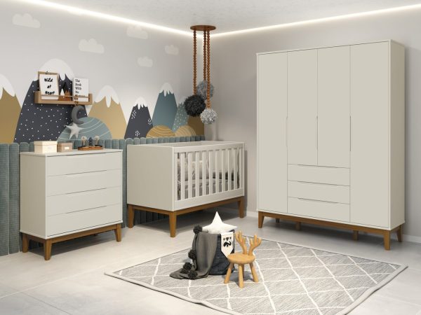 Jogo de Quarto Elfe Classic Infantil Reller - Areia Fosco