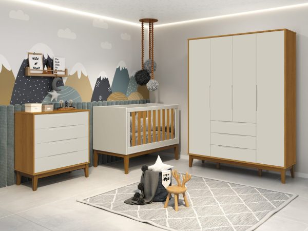 Jogo de Quarto Elfe Classic Infantil Reller - Areia Fosco/Savana