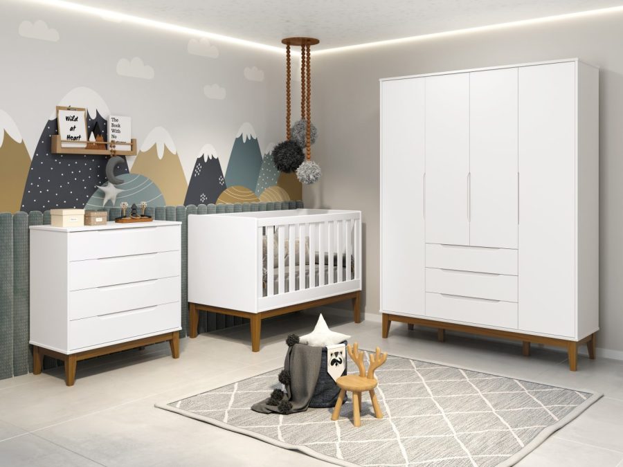 ELFE CLASSIC GAVETEIRO MADEIRA-BRANCO